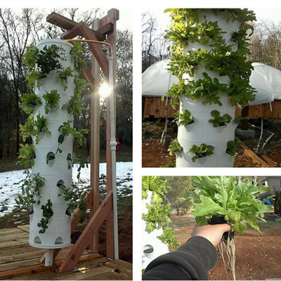 水栽培温室 屋外 室内 庭園 植物 垂直 プラスチック 塔 栽培 システム 塔 鍋