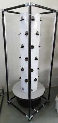 水栽培システム エアペッタ ストロベリーと葉の野菜をライトで回転させる