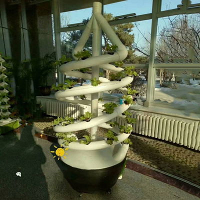 家族の縦の螺線形の植物はHydroponicタワーの屋内野菜エーロゾルの耕作を育てる